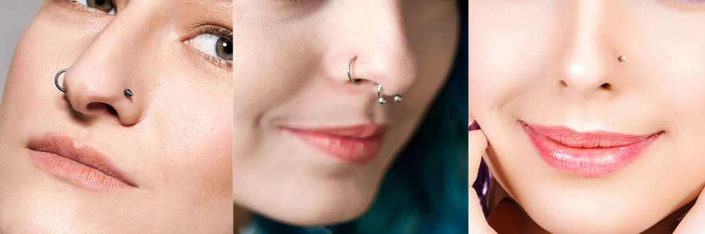 what does a nose piercing look like without the stud