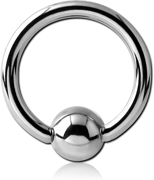 TITANIUM BALL CLOSURE RING WITH SURGICAL STEEL BALL