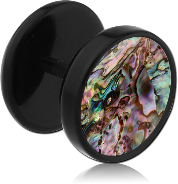 UV ACRYLIC SYNTHETIC MOTHER OF PEARL FAKE PLUG HALF BALL